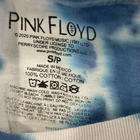 Pink Floyd 1973 U.S. Tour Tie Dye Cropped Graphic Tee Size Small - Picture 3 of 8